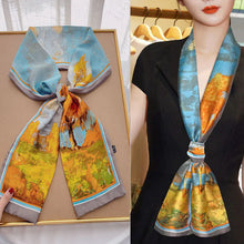 Load image into Gallery viewer, Chic Long Silk Scarf for Women - Versatile Spring Accessory
