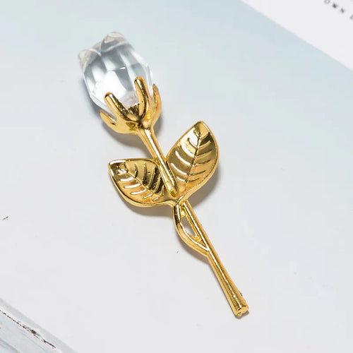 Crystal Golden Rose Flower ITDinos®