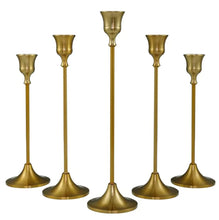 Load image into Gallery viewer, Elegant Vintage Gold Candle Holder
