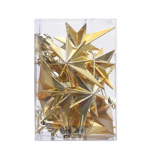 Colorful Christmas Tree Ornaments - Octagonal Star Set ITDinos®