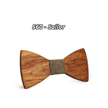 Load image into Gallery viewer, Wooden Bow Tie Set with Jacquard Fabric for Kids &amp; Men ITDinos®
