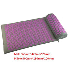 Lade das Bild in den Galerie-Viewer, Massager Cushion Massage Yoga Mat Acupressure Relieve Stress Back Body Pain Spike Mat Acupuncture Massage Yoga Mat with Pillow Itdinos
