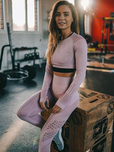 Lade das Bild in den Galerie-Viewer, Fitness Yoga Wear 2 Pieces Seamless Yoga Set For Women High Waist Yoga Pants Gym Fitness Clothing Fitness Leggings And Top Itdinos
