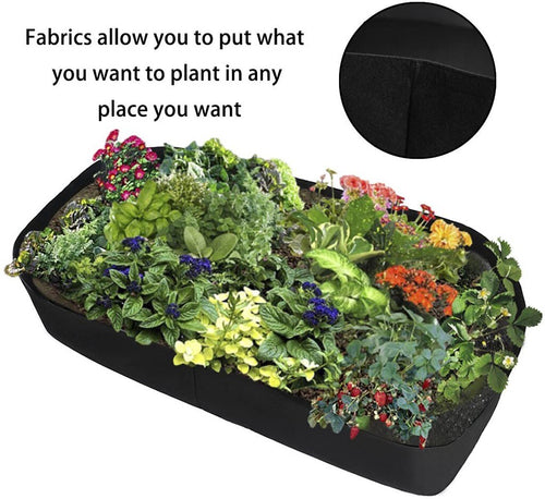 1pcs Fabric Flower Grow Bag Vegetable Planting Bag Raised Garden Bed Square Garden Planter Pot With Handles For Plants Flower z2 Itdinos