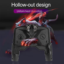 Lade das Bild in den Galerie-Viewer, K21 PUBG Mobile Gamepad L1R1 Spiel Controller Vier Finger Ergonomischer Griff Metall Trigger Joystick für iOS Android Telefon
