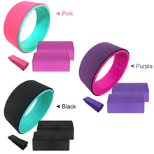 Lade das Bild in den Galerie-Viewer, 4PCS Yoga Equipment Set Yoga Wheel Cotton Stretching Strap Stability EVA Blocks Yoga Pilates Meditation Exercise Set Itdinos
