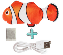 Lade das Bild in den Galerie-Viewer, New 30CM Electronic Pet Cat Toy Electric USB Charging Simulation Bouncing Fish Toys For Dog Cat Chewing Playing Biting Supplies Itdinos
