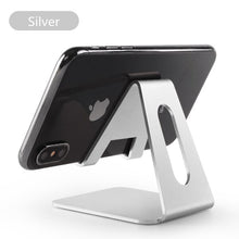 Lade das Bild in den Galerie-Viewer, Universal-Handyständer Schreibtischhalter Aluminiumlegierung Telefon Tablet Halterung für iPhone 11 SE 7 8 für iPad Pro Handyhalter

