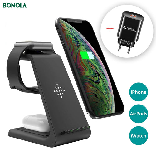 3 in1 Wireless Charger Stand for iPhone Itdinos