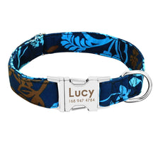 Load image into Gallery viewer, Dog Collar Custom Nylon Puppy Cat Dog Tag Collar Leash Pet Nameplate ID Collars Adjustable For Medium Large Dogs Itdinos
