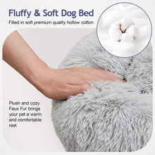 Load image into Gallery viewer, Donut Dog Bed Warm Soft Long Plush Pet Cushion Itdinos
