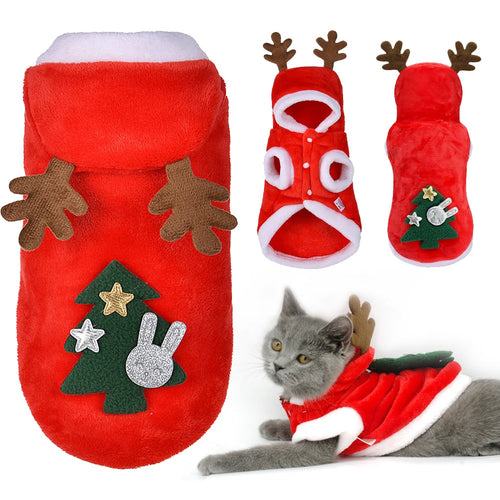 Christmas Cat Clothes Small Dogs Cats Santa Costume Itdinos
