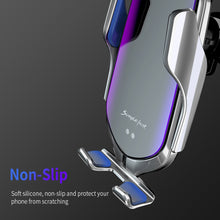 Lade das Bild in den Galerie-Viewer, Automatisches Klemmen 10W kabelloses Autoladegerät für iPhone XS XR X 8 11 Pro Samsung S20 S10 Qi Schnelllade-Autotelefonhalter
