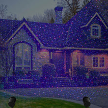 Lade das Bild in den Galerie-Viewer, Christmas Laser Projector Stars Red Green Blue Showers lights Outdoor Waterproof IP65 Garden Decoration Static Twinkle RF remote Itdinos
