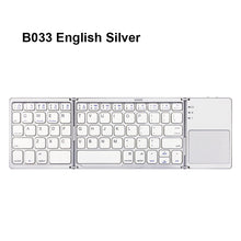 Lade das Bild in den Galerie-Viewer, B033 Mini klapp tastatur Bluetooth Faltbare Drahtlose Tastatur mit Touchpad für Windows,Android,ios Tablet ipad Telefon
