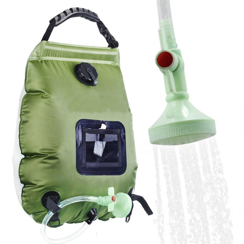 20L Water Bags Outdoor Camping Shower Bag Solar Heating Portable Folding Hiking Climbing Bath Equipment Shower Head Switchable Itdinos