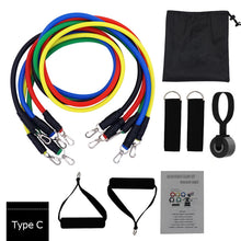 Lade das Bild in den Galerie-Viewer, YOUGLE 11pcs/set Pull Rope Fitness Exercises Resistance Bands Latex Tubes Pedal Excerciser Body Training Workout Yoga Itdinos
