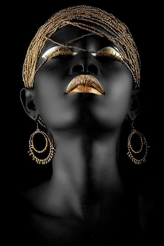 Modern Art Canvas African Black Woman Posters Itdinos