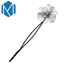 Lade das Bild in den Galerie-Viewer, M MISM Women Flower Donut Bun Maker Big Pearls Ribbon DIY Hair Style Making Tools Korean Fashion Style Hair Curler Accessories Itdinos
