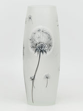 Lade das Bild in den Galerie-Viewer, Handpainted Glass Vase for Flowers | Gentle Art Glass Oval Vase | Interior Design | Table vase 12 inch. Itdinos
