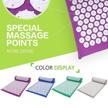Lade das Bild in den Galerie-Viewer, Massager Cushion Massage Yoga Mat Acupressure Relieve Stress Back Body Pain Spike Mat Acupuncture Massage Yoga Mat with Pillow Itdinos
