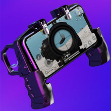 Lade das Bild in den Galerie-Viewer, K21 PUBG Mobile Gamepad L1R1 Spiel Controller Vier Finger Ergonomischer Griff Metall Trigger Joystick für iOS Android Telefon

