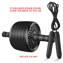 Lade das Bild in den Galerie-Viewer, New 2 in 1 Ab Roller&amp;Jump Rope No Noise Abdominal Wheel Ab Roller with Mat For Arm Waist Leg Exercise Gym Fitness Equipment Itdinos
