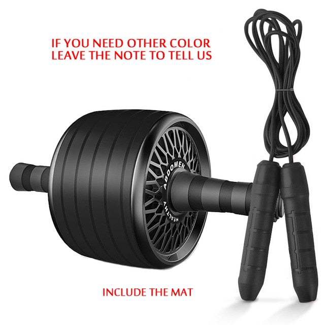 New 2 in 1 Ab Roller&Jump Rope No Noise Abdominal Wheel Ab Roller with Mat For Arm Waist Leg Exercise Gym Fitness Equipment Itdinos