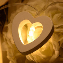 Lade das Bild in den Galerie-Viewer, Battery Powered 10 LED Wooden Heart Shape String light Garden Birthday Event Party Christmas Decoration Xmas String Fairy Light Itdinos
