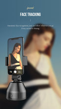 Lade das Bild in den Galerie-Viewer, Selfie-Stick Smart AI Gimbal Persönlicher Roboter-Kameramann 360° Auto Rotation Gesichtsverfolgung Handyständer für iPhone IOS Android
