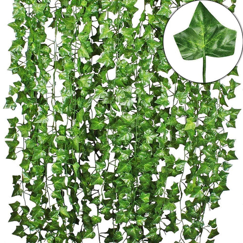 Artificial Garland Maple Plant Leaf Creeper For Home Decoration, Wall Hanging, Special Occasion Decoration, Party Decoration, Office Decoration (Pack of 3 String) (6 Feet Each). Itdinos