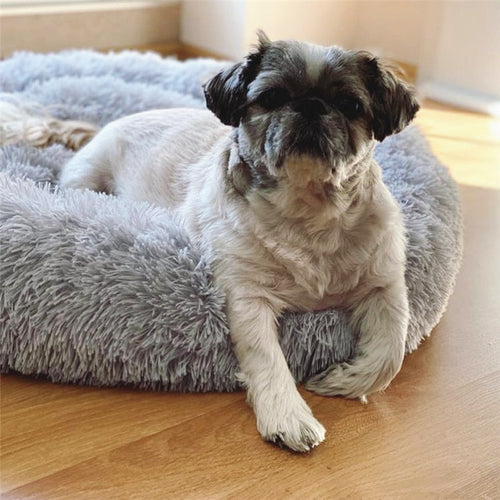 Long Plush Super Soft Dog Bed Pet Kennel Round Sleeping Bag Lounger Cat House Winter Warm Sofa Basket for Small Medium Large Dog Itdinos