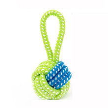 Lade das Bild in den Galerie-Viewer, 1PC Pet Supply Dog Toys Dogs Chew Teeth Clean Outdoor Training Fun Playing Green Rope Ball Toy For Large Small Dog Cat Itdinos
