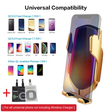 Lade das Bild in den Galerie-Viewer, 360 Rotation QI Silikon Pad Drahtlose Schnelle Auto Ladegerät Drahtlose Auto Telefon Halter

