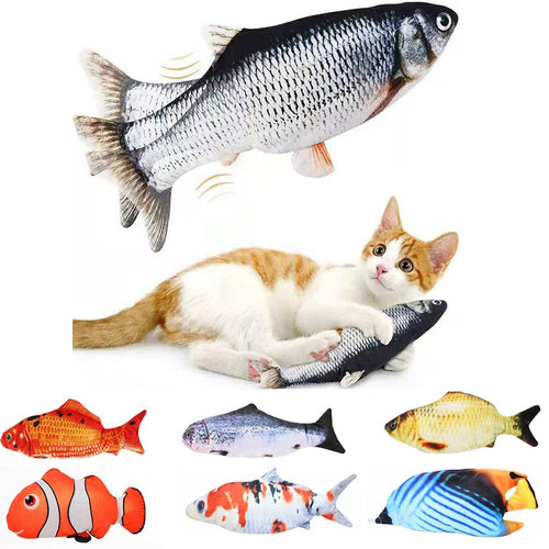 Interactive Electric floppy Fish Cat toy Itdinos