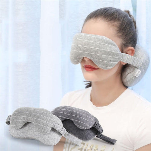 2 in 1 Grey Travel Neck Pillow Itdinos