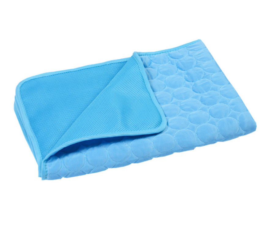 Pet Pad Summer Cooling Mat Dog Beds Mats Blue Pet Ice Pad Cool  Cold Silk Moisture-Proof  Cooler Mattress Cushion Puppy Itdinos