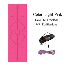 Lade das Bild in den Galerie-Viewer, 6mm Non-Slip Yoga Mat with Position Line Itdinos
