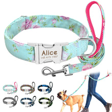 Load image into Gallery viewer, Dog Collar Custom Nylon Puppy Cat Dog Tag Collar Leash Pet Nameplate ID Collars Adjustable For Medium Large Dogs Itdinos
