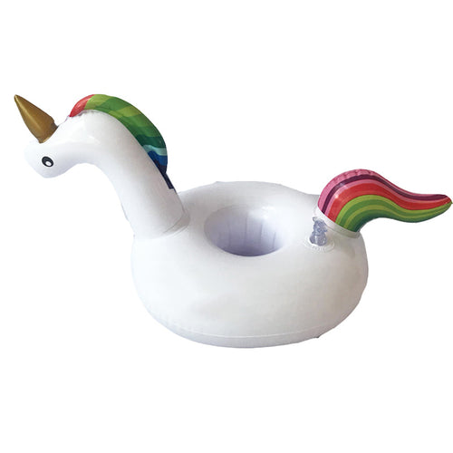 2018 Hot Mini Unicorn Inflatable Cup Holder Drink Float Water toys Supplies Party Beverage Boats Phone Stand Holder Pool Toys Itdinos