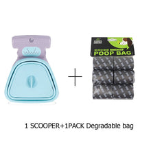 Load image into Gallery viewer, Dog Pet Travel Foldable Pooper Scooper With 1 Roll Decomposable bags Poop Scoop Clean Pick Up Excreta Cleaner Epacket Shipping Itdinos
