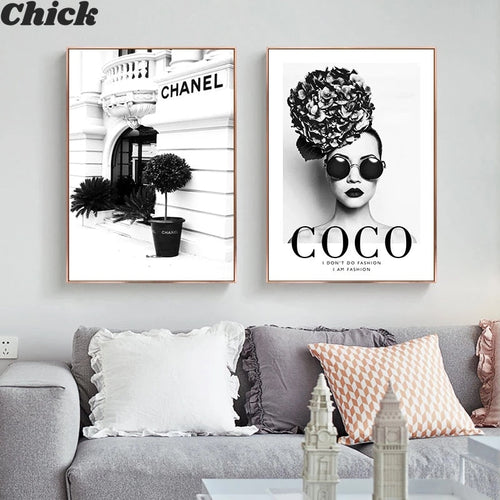 Black & White Wall Art Canvas Painting Itdinos