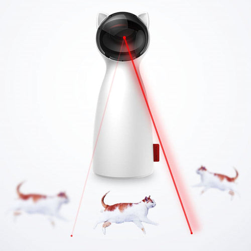 Cat Interactive Toy LED Laser Funny Toy Auto Rotating Cat Exercise Training Entertaining Toy Multi-Angle Adjustable USB Charge Itdinos