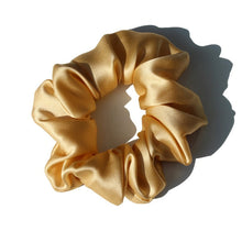 Lade das Bild in den Galerie-Viewer, 100% Pure Silk Large Scrunchies Ropes Hair Bands Ties Elastics Ponytail Holders for Women Girls Hair Accessories 19 Momme 3.5CM Itdinos
