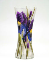 Lade das Bild in den Galerie-Viewer, Handpainted Glass Vase for Flowers | Voilet Painted Art Glass Vase | Interior Design | Table vase 12 inch Itdinos
