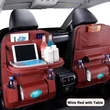 Lade das Bild in den Galerie-Viewer, Car Seat Back Organizer Pu Leather Pad Bag Car Storage Organizer Foldable Table Tray Travel Storage Bag Auto Accessories ITDinos®

