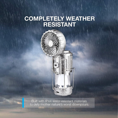 6 in 1 Portable Outdoor LED Camping Lantern With Fan Solar Charge Itdinos