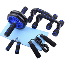 Lade das Bild in den Galerie-Viewer, AB Roller Kit Strong Load-bearing with Push-Up Bar Jump Rope Knee Pad Home Gym Abdominal Core Muscle Exercise Fitness Equipment Itdinos
