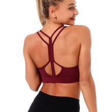 Lade das Bild in den Galerie-Viewer, Kaminsky Women Sport Bra Gathered Running Fitness Gym Shockproof Bra High Elasticity Breathable Sweat Tank Top Athletic Vest Itdinos
