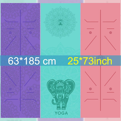 63*185cm Non-Slip Yoga Mat Cover Towel Itdinos